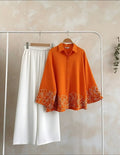 Kareena Embroidered Co-Ord Set - Orange