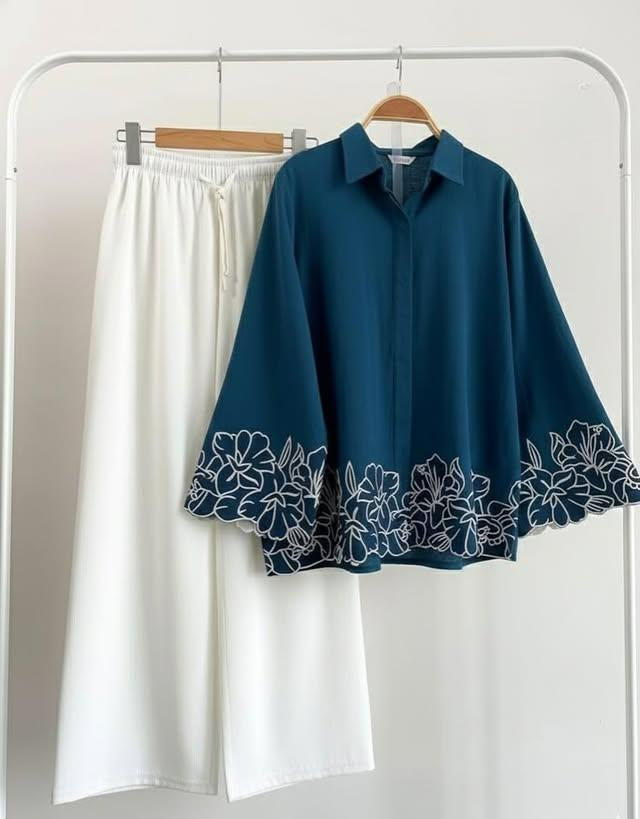 BestSeller Embroidered Co-Ord Set - Rama