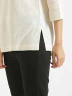 Hot Selling Ecru Linen Short Kurta